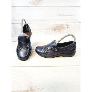 Cobb Hill by New Balance Paulette Leather Flat Navy Blue Loafer Wo's 6.5W Shoes